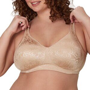 NWT Playtex 18 Hour Ultimate Lift & Support Wireless Bra USNude Brown 46DDD